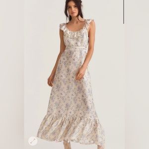 Love Shack Fancy Joanna Silk Maxi Dress | Floral Design | Size 2 | New w/ tags